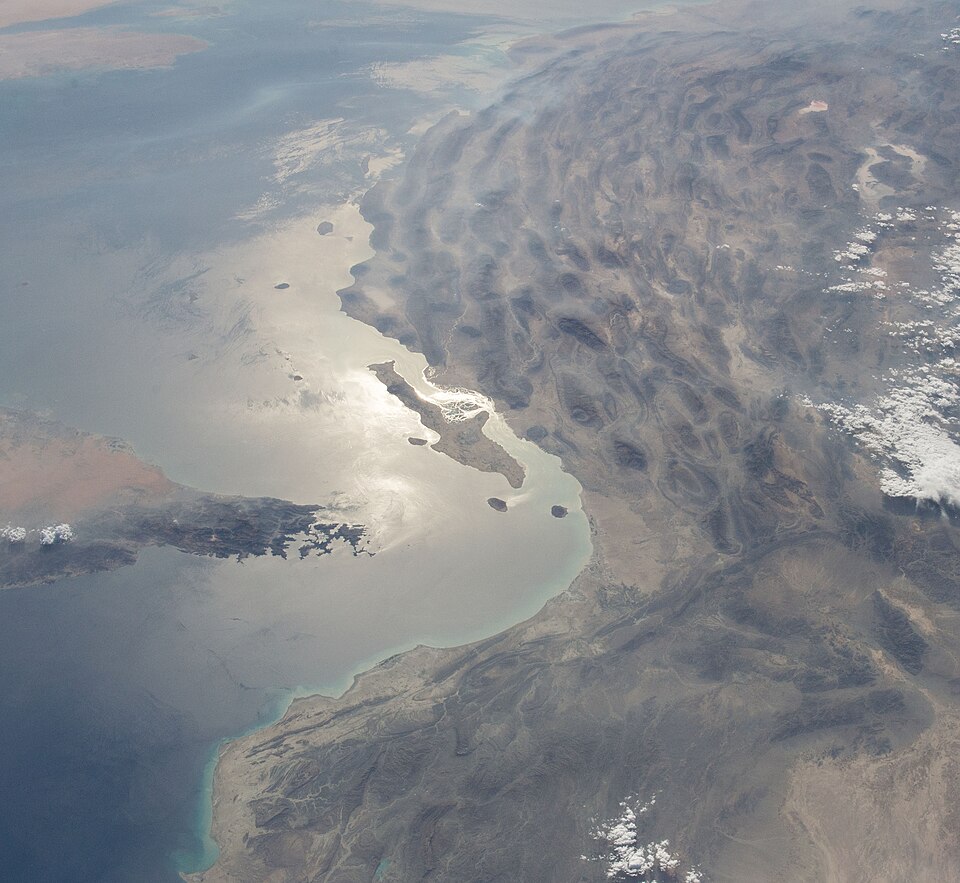 Strait of Hormuz aerial view